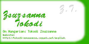 zsuzsanna tokodi business card